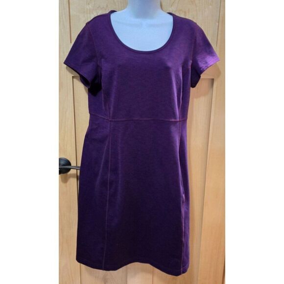 Duluth Trading NoGa Purple Activewear Dress M Nylon/Spandex Blend Short Sleeve - Picture 1 of 6